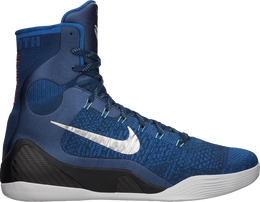 Nike: Голубые кроссовки Kobe 9 Elite