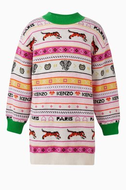 Kenzo: Жаккардовый свитер Jungle