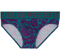 Versace Underwear: Синие трусы