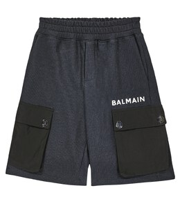 Balmain: Чёрные шорты