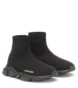 Balenciaga Kids: Чёрные кроссовки 