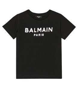 Balmain: Чёрная футболка