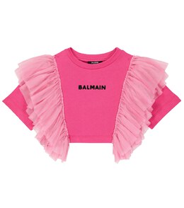 Balmain: Короткая футболка 