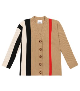 Burberry: Кардиган  Icon Stripe из шерсти