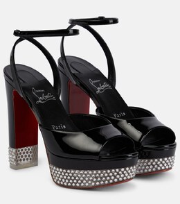 Christian Louboutin: Чёрные сандалии 