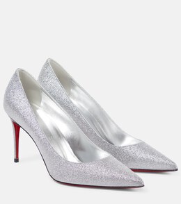 Christian Louboutin: Серебристые туфли  Kate 85