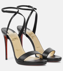 Christian Louboutin: Чёрные сандалии  Loubi Queen 120