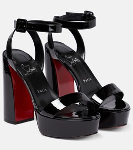 Christian Louboutin: Чёрные босоножки 