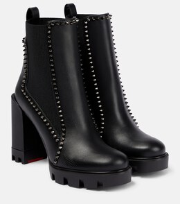 Christian Louboutin: Чёрные ботинки 