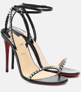 Christian Louboutin: Чёрные сандалии 