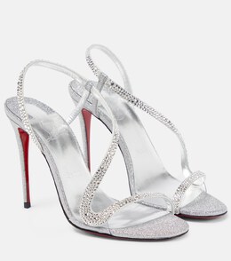 Christian Louboutin: Серебристые сандалии 