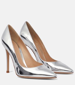 Gianvito Rossi: Серебристые туфли  Gianvito 105