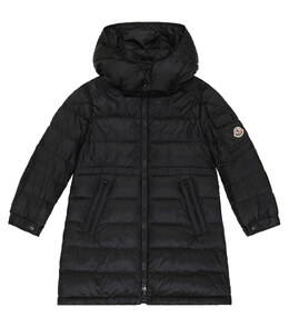 Moncler Enfant: Чёрное пальто