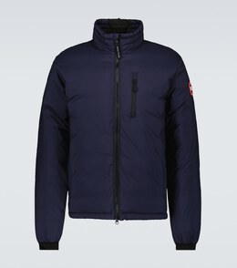 Canada Goose: Синий пуховик  Lodge