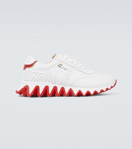 Christian Louboutin: Белые кеды  Loubishark