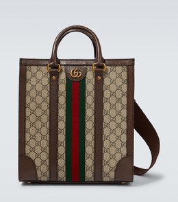 Gucci: Коричневая сумка Ophidia