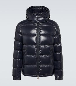 Moncler: Синий пуховик