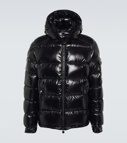 Moncler: Чёрный пуховик Maya