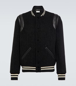 Saint Laurent: Чёрная куртка  Teddy