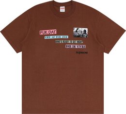 Supreme: Коричневая футболка 