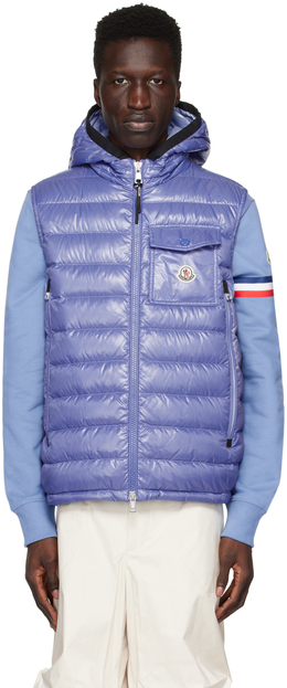 Moncler: Синий жилет 