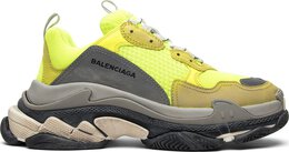 Balenciaga: Жёлтые кроссовки  Triple S