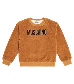 Moschino: Коричневая толстовка 