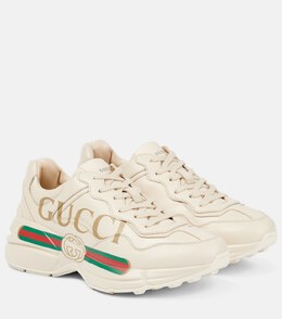 Gucci: Белые кеды  Rhyton