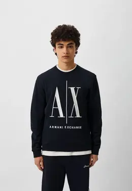 Armani Exchange: Чёрный свитшот