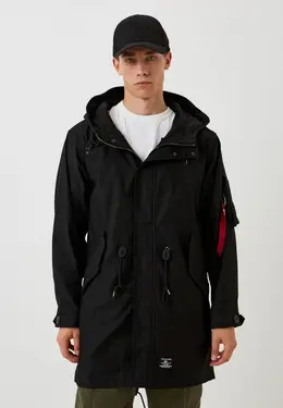 Alpha Industries: Чёрный пуховик 