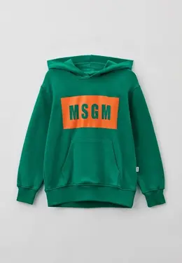 MSGM Kids: Зелёная толстовка