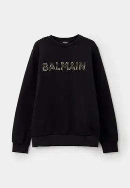 Balmain: Чёрный свитшот 