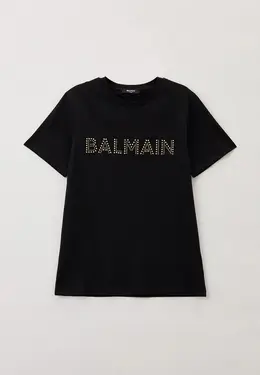 Balmain: Чёрная футболка