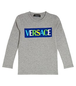 Versace: Серая футболка 