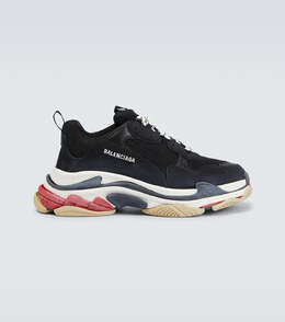 Balenciaga: Чёрные кроссовки  Triple S