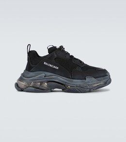 Balenciaga: Чёрные кроссовки  Triple S