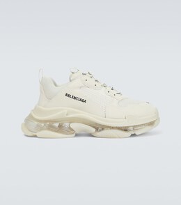 Balenciaga: Белые кроссовки  Triple S