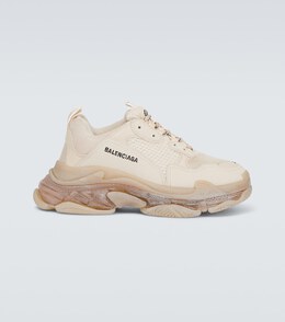 Balenciaga: Белые кроссовки  Triple S