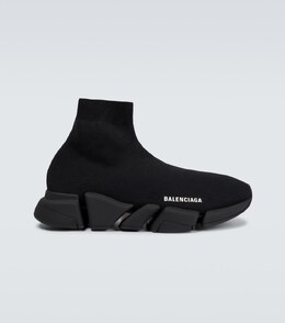 Balenciaga: Чёрные кроссовки  Speed.2