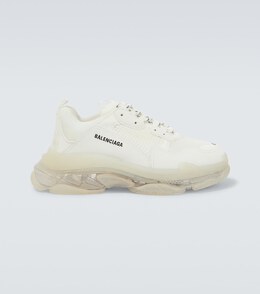 Balenciaga: Белые кроссовки  Triple S