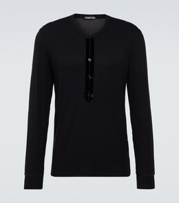 Tom Ford: Атласная рубашка Henley