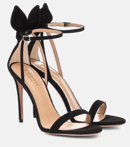 Aquazzura: Чёрные сандалии  Bow Tie 105