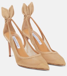 Aquazzura: Бежевые туфли Bow Tie