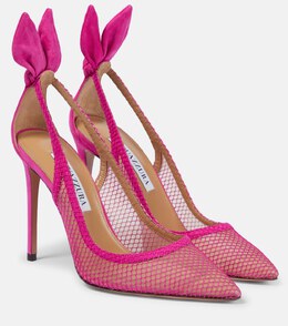 Aquazzura: Розовые туфли Bow Tie