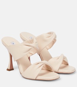 Aquazzura: Бежевые сандалии Twist 95