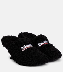 Balenciaga: Чёрные туфли  Furry