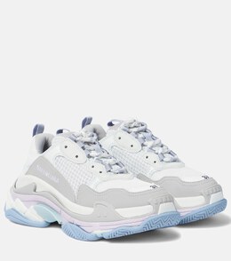 Balenciaga: Белые кроссовки  Triple S