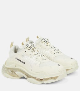 Balenciaga: Белые кроссовки  Triple S