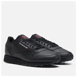 Reebok: Чёрные кроссовки  Classic Leather