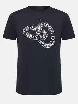 Armani Exchange: Тёмная футболка 